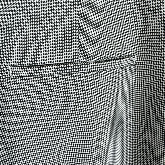 LOFT NWT Black White Checkered Houndstooth Straight High Rise Pants Plus Size 14 - Picture 4 of 9